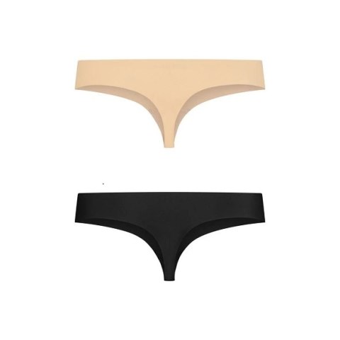 Niewidzialne stringi - Bye Bra Invisible Thong (Nude & Black 2-Pack) S Bye Bra Niewidzialne stringi - Bye Bra Invisible Thong (Nude & Black 2-Pack) S Bye Bra