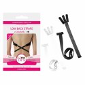 Pasek obniżający zapięcie biustonosza - Bye Bra Flexible Low Back Straps 3 haftki Czarny i Biały Bye Bra