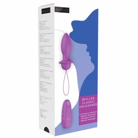 Plug analny wibrujący - B Swish bfilled Classic Orchid B Swish Plug analny wibrujący - B Swish bfilled Classic Orchid B Swish