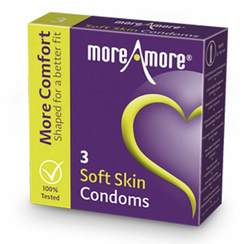 Prezerwatywy - MoreAmore Soft Skin 3 szt MoreAmore Prezerwatywy - MoreAmore Soft Skin 3 szt MoreAmore