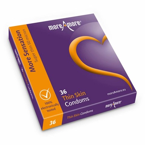 Prezerwatywy cienkie - MoreAmore Thin Skin 36 szt MoreAmore