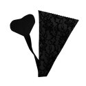 Stringi samonośne - Bye Bra Adhesive Thong Lace Finish Black One Size Bye Bra