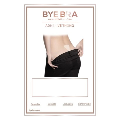 Stringi samonośne - Bye Bra Adhesive Thong Lace Finish Black One Size Bye Bra Stringi samonośne - Bye Bra Adhesive Thong Lace Finish Black One Size Bye Bra