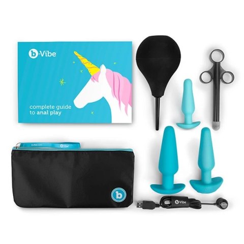 Zestaw do treningu analnego - B-Vibe Anal Training & Education Set Blue B-Vibe Zestaw do treningu analnego - B-Vibe Anal Training & Education Set Blue B-Vibe