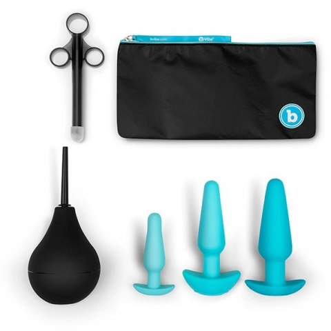 Zestaw do treningu analnego - B-Vibe Anal Training & Education Set Blue B-Vibe Zestaw do treningu analnego - B-Vibe Anal Training & Education Set Blue B-Vibe