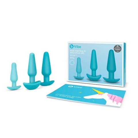 Zestaw do treningu analnego - B-Vibe Anal Training & Education Set Blue B-Vibe Zestaw do treningu analnego - B-Vibe Anal Training & Education Set Blue B-Vibe