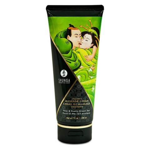 Krem do masażu - Shunga Massage Cream Pear & Exotic Green Tea 200 ml Shunga