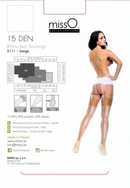 Pończochy do pasa - MissO S111 Beżowe S/M MissO