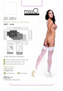 Pończochy samonośne - MissO S605 Białe L/XL MissO