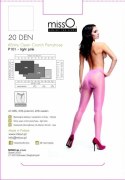 Rajstopy z wycięciem - MissO P101 Jasnoróżowe L/XL MissO