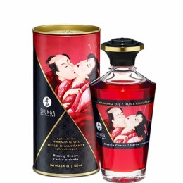 Rozgrzewający olejek do masażu - Shunga Aphrodisiac Warming Oil Blazing Cherry 100 ml Shunga