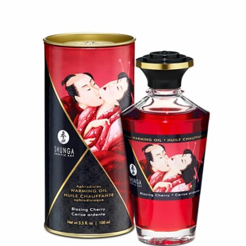 Rozgrzewający olejek do masażu - Shunga Aphrodisiac Warming Oil Blazing Cherry 100 ml Shunga Rozgrzewający olejek do masażu - Shunga Aphrodisiac Warming Oil Blazing Cherry 100 ml Shunga