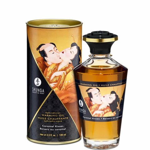 Rozgrzewający olejek do masażu - Shunga Aphrodisiac Warming Oil Caramel Kisses 100 ml Shunga