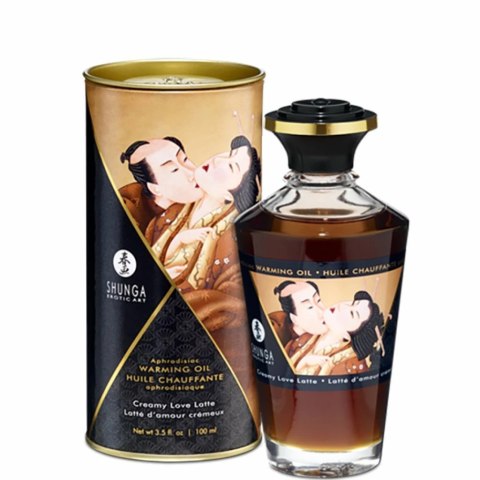 Rozgrzewający olejek do masażu - Shunga Aphrodisiac Warming Oil Creamy Latte 100 ml Shunga
