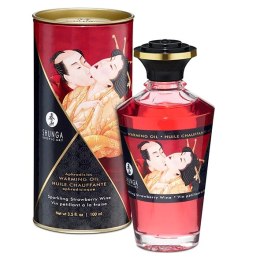 Rozgrzewający olejek do masażu - Shunga Aphrodisiac Warming Oil Sparkling Strawberry Wine 100 ml Shunga