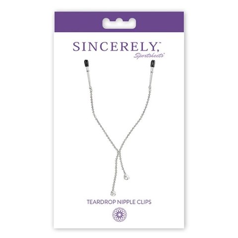 Zaciski na sutki - Sportsheets Sincerely Teardrop Nipple Clips Sportsheets Zaciski na sutki - Sportsheets Sincerely Teardrop Nipple Clips Sportsheets