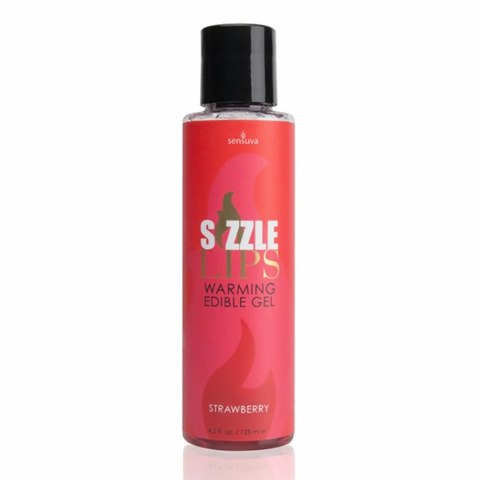 Żel stymulujący - Sensuva Sizzle Lips Warming Edible Gel Strawberry 125 ml Sensuva Żel stymulujący - Sensuva Sizzle Lips Warming Edible Gel Strawberry 125 ml Sensuva