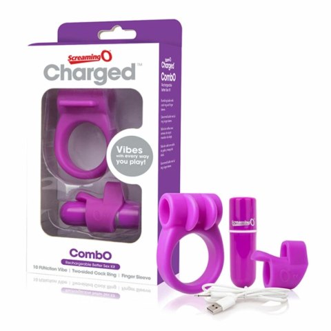 Zestaw akcesoriów - The Screaming O Charged CombO Kit #1 Purple The Screaming O